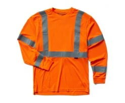 Wolverine Caution Long Sleeve Tee - Packaged -Outdoor Clothing Store WBSAM W1201720 820 110122 F22 P