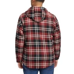 Wolverine Men's Bucksaw Hooded Flannel Shirt-Jac Big & Tall -Outdoor Clothing Store WBSAM W1203770 621 BACK 1