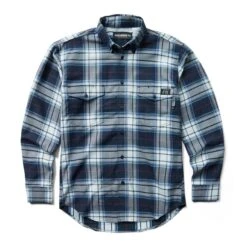 Wolverine Men's FR Plaid Long Sleeve Twill Shirt