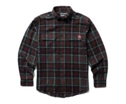 Wolverine Men's Glacier Heavyweight Long Sleeve Flannel Shirt (Big & Tall) -Outdoor Clothing Store WBSAM W1205850 001 083022 F23 P