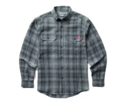 Wolverine Men's Glacier Heavyweight Long Sleeve Flannel Shirt (Big & Tall) -Outdoor Clothing Store WBSAM W1205850 052 083022 F23 P
