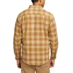 Wolverine Men's Glacier Heavyweight Long Sleeve Flannel Shirt (Big & Tall) -Outdoor Clothing Store WBSAM W1205850 223 BACK