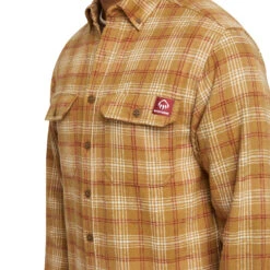 Wolverine Men's Glacier Heavyweight Long Sleeve Flannel Shirt 11 Wolverine Men's Glacier Heavyweight Long Sleeve Flannel Shirt -Outdoor Clothing Store WBSAM W1205850 223 DET 1