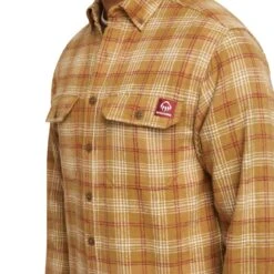 Wolverine Men's Glacier Heavyweight Long Sleeve Flannel Shirt (Big & Tall) -Outdoor Clothing Store WBSAM W1205850 223 DET