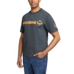 Wolverine Men's Modern Fit Short Sleeve Graphic Tee -Outdoor Clothing Store WBSAM W1209100 423 FRONT