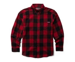 Wolverine Men's Hastings Flannel Shirt -Outdoor Clothing Store WBSAM W1211540 600 122122 F23 P