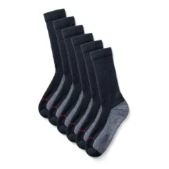 Wolverine Men's Cotton Comfort Steel Toe Crew (6 Pk) -Outdoor Clothing Store WBSAM W91970070 001 042021 S22 S4