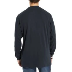 Wolverine Men's FR Long Sleeve Henley -Outdoor Clothing Store WV W1203300 417 BACK