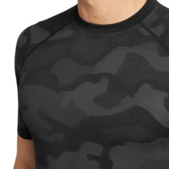 Wolverine Men's Camo Mesh Crew Neck Undershirt -Outdoor Clothing Store WVMF23ZU046 01 black DET